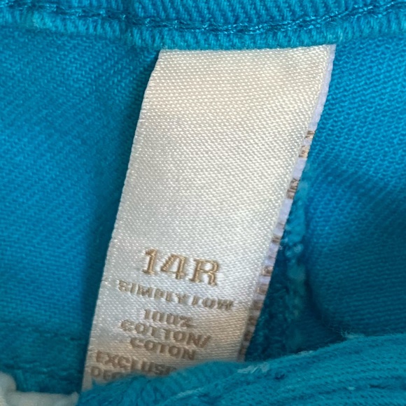 Justice Teal Jean Shorts - Picture 3 of 3